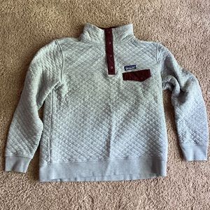 Womens Patagonia Quilted Organic Cotton Snap Neck Pullover